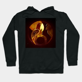 ART DECO PARROT ON BLACK Hoodie